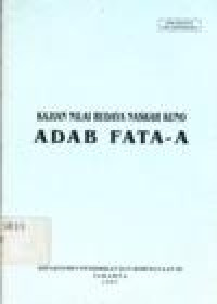 Image of KAJIAN NILAI BUDAYA NASKAH KUNO ADAB FATA - A