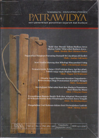 Image of PATRAWIDYA SERI PENERBITAN PENELITIAN SEJARAH DAN BUDAYA VOL 13 NO 3 